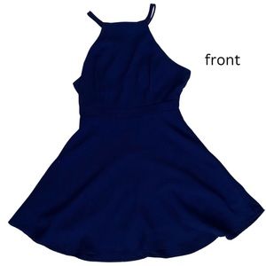 Navy blue halter dress